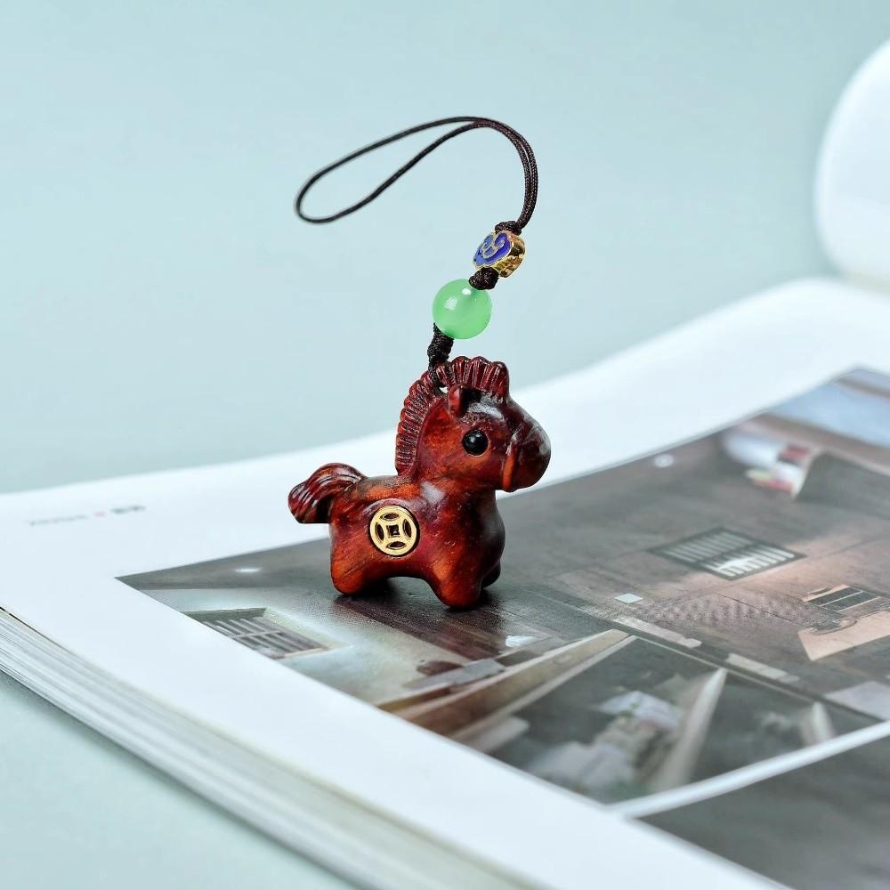 Traditional Mobile Phone Chain Handmade Zodiac Key Ring Neck Pendant Horse Keychain  Bag Decoration