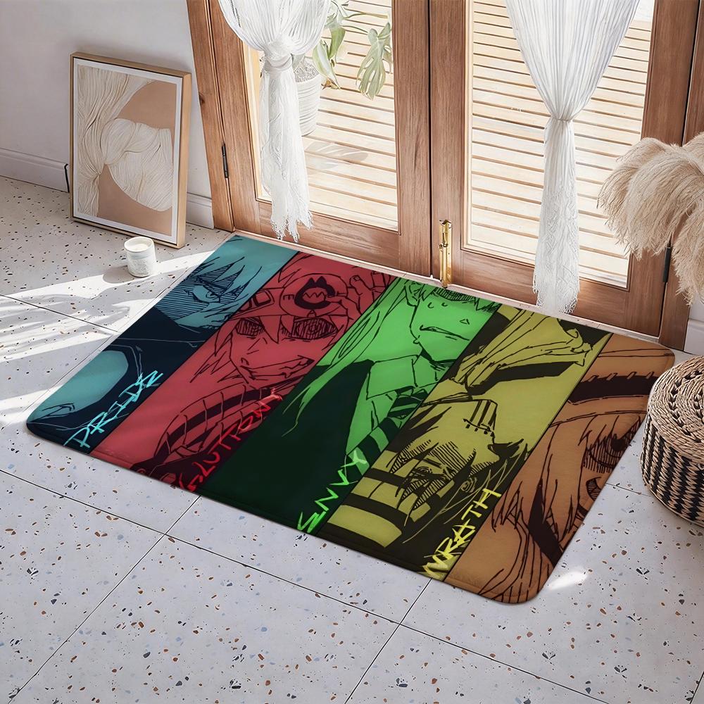 japanese anime s Soul Eater Not! Floor Mat Eco Flannel Doormat Non Slip Odorless Indoor Floor Rug Soft Short Plush Home Mat