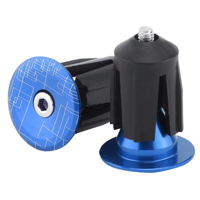 2pcs Bicycle Bar End Plugs Bike Handlebar End Caps Plugs for Road Bike Mountain BikeBlue