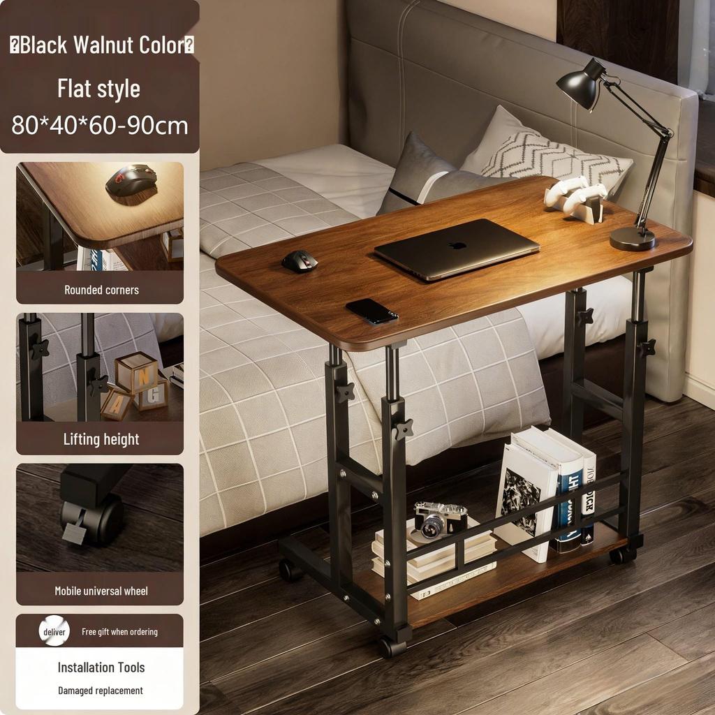Adjustable Bedside Computer Desk: Compact Lift Table for Bedroom, Dorm, or Study