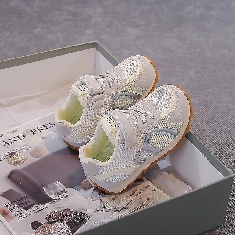 2026 Spring/Summer Kids Breathable Velcro Mesh Sports Shoes - Girls Casual Versatile Footwear 23