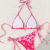 2024 European & American Triangle Cup Print Bikini Swimwear,