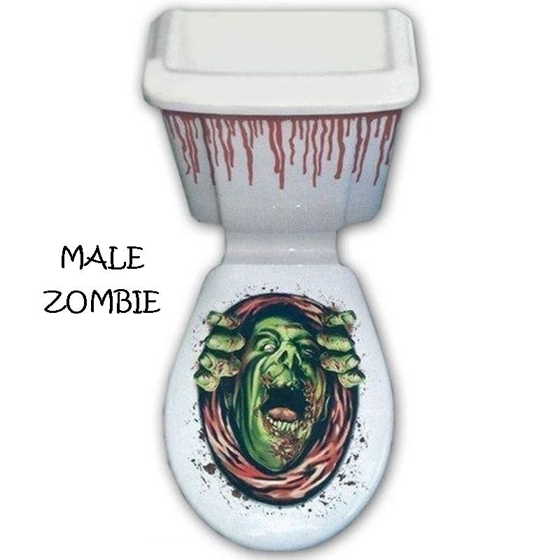 Halloween Home Decoration Horror Toilet Lid Stickers