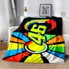 Colorful Wheel Design Flannel Blanket-Soft and Suitable for Sofas,Beds,Offices,Travel,All Seasons,Great Gift for Holidays and Birthdays.
