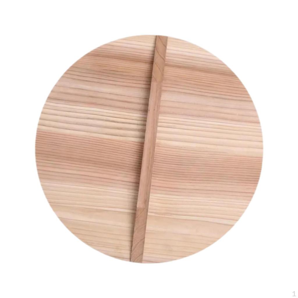 Round Wooden Lid for Cooking Pots, Lightweight Skillet Cover, Kitchen Accessory