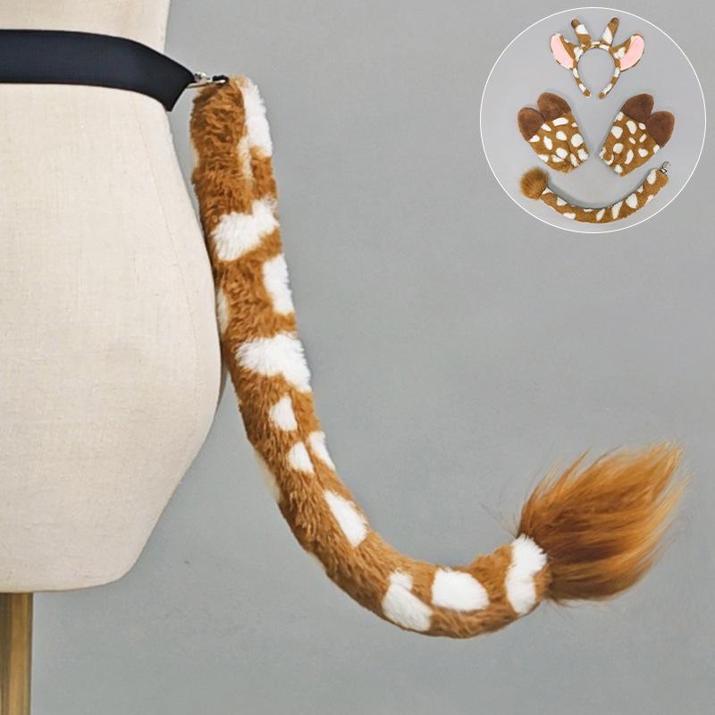 

Halloween animal headband deer headband prom kids show props giraffe ears hoof tail suit One size fits all