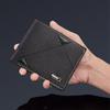 Men Wallet Faux Leather Geometric Pattern Thin Large Capacity Foldable Portable Multi Pockets Wear-resistant Solid Color Card Holder Changes Storage