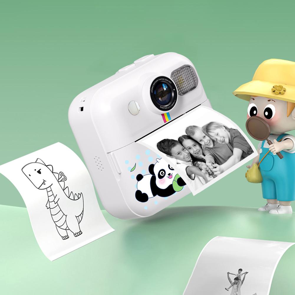 Kids Mini Instant Print Digital Camera with 48MP and 1080P Video for Fun Photography and Creative Coloring