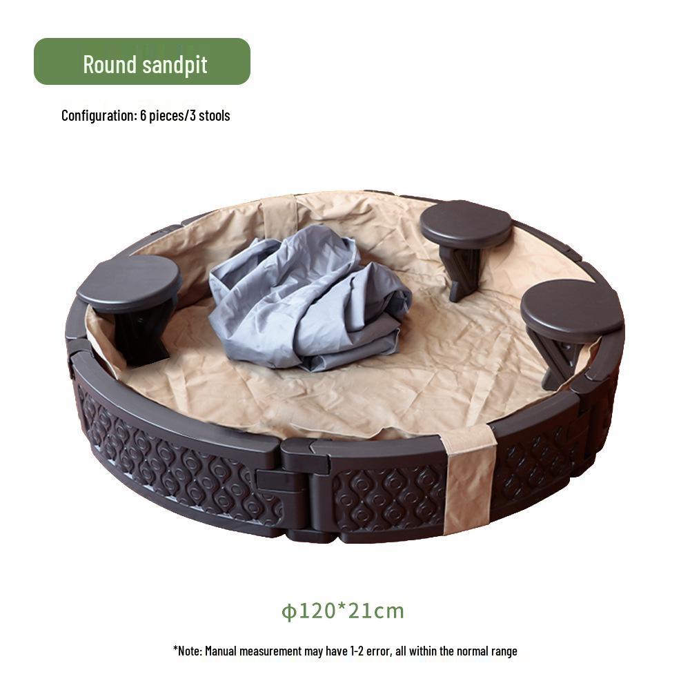 

Съемная детская пластиковая песочница для использования в помещении/на улице с ограждением