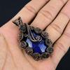 Lapis Lazuli Pendant Handmade Gemstone Jewelry, 999 Copper Wire Wrapped Pendant ,Unique Design Jewelry Pendant