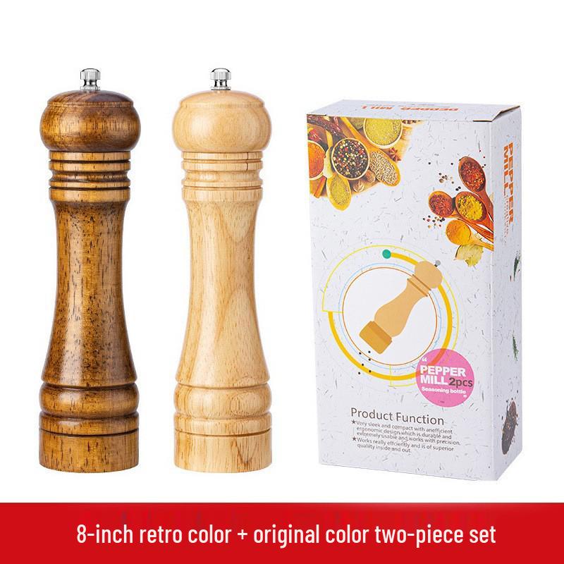Manual Solid Wood Pepper Grinder with Ceramic Core
