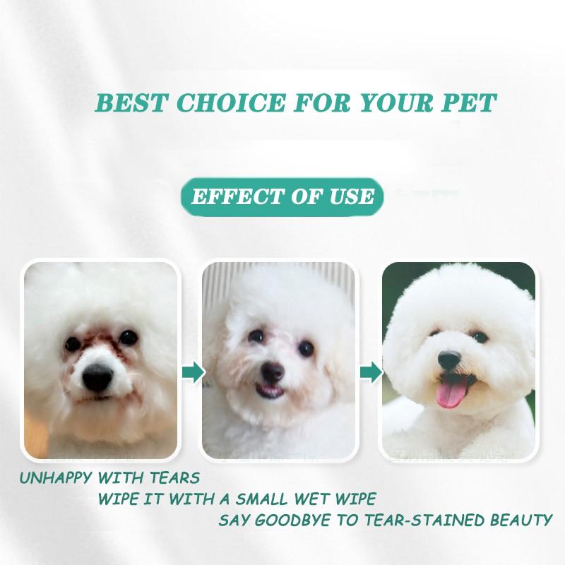 Pets Eye Wipes, Wet Wipes for Cats and Dogs, Universal Smokeless Wipes, Cleaning Products, 130 Canned Wipes