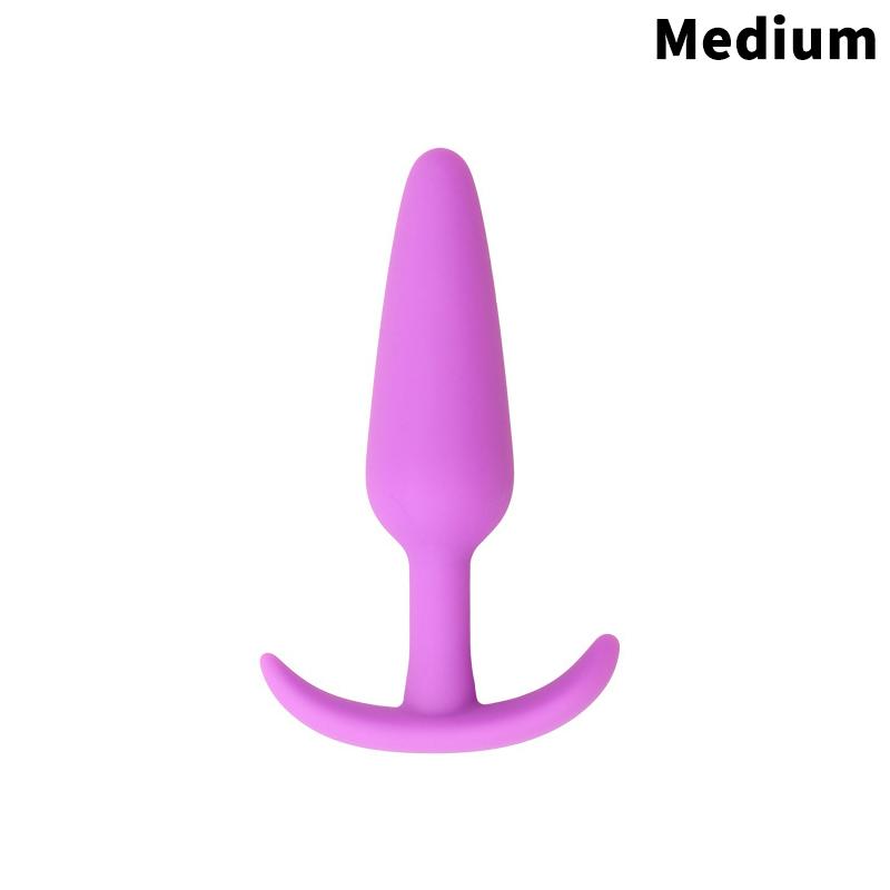 Soft Silicone Anal Plug 3 Sizes Butt Plug Bullet Vibrator Stimulator Adult Sex Toy for Men/Women Anal Prostate Massager for Gay