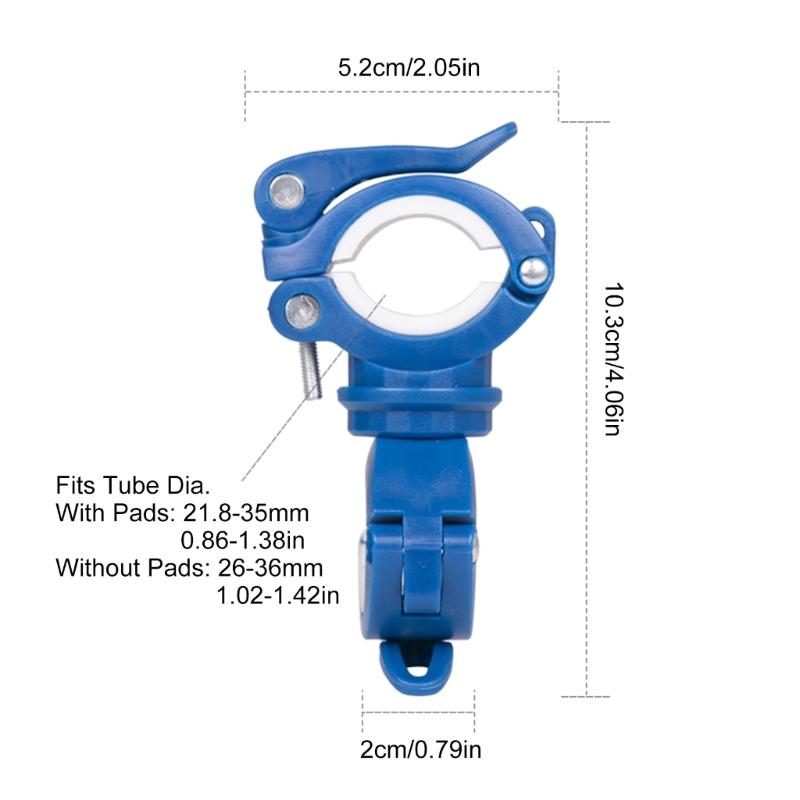Flashlight Mount Holder,Universal Bicycle Led Light Mounting Holder 360°-Rotation Clip-Clamp for Flashlight,Cycling