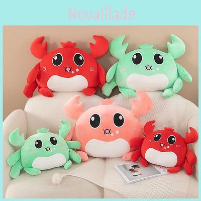 Cute Bubble Blowing Crab Plush Toy In Red Green And Pink Perfect For Kids And Decor
