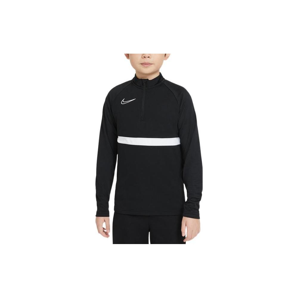 

Nike Свитшот с длинным рукавом и молнией до середины, цветной блок, детские топы, черный CW6112-010 M