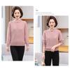 2025 Red Velvet Qipao Collar Sweater for Middle-Aged Women: Year of the Rat Autumn/Winter Collection