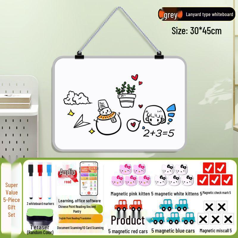 Double-Sided Magnetic Mini Blackboard: Erasable Wall-Mounted Teaching & Drawing Memo Board
