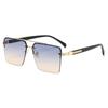 New Retro Metal Double-beam Gradient Sunglasses Driving Driving Sunshade Half-frame Sunglasses