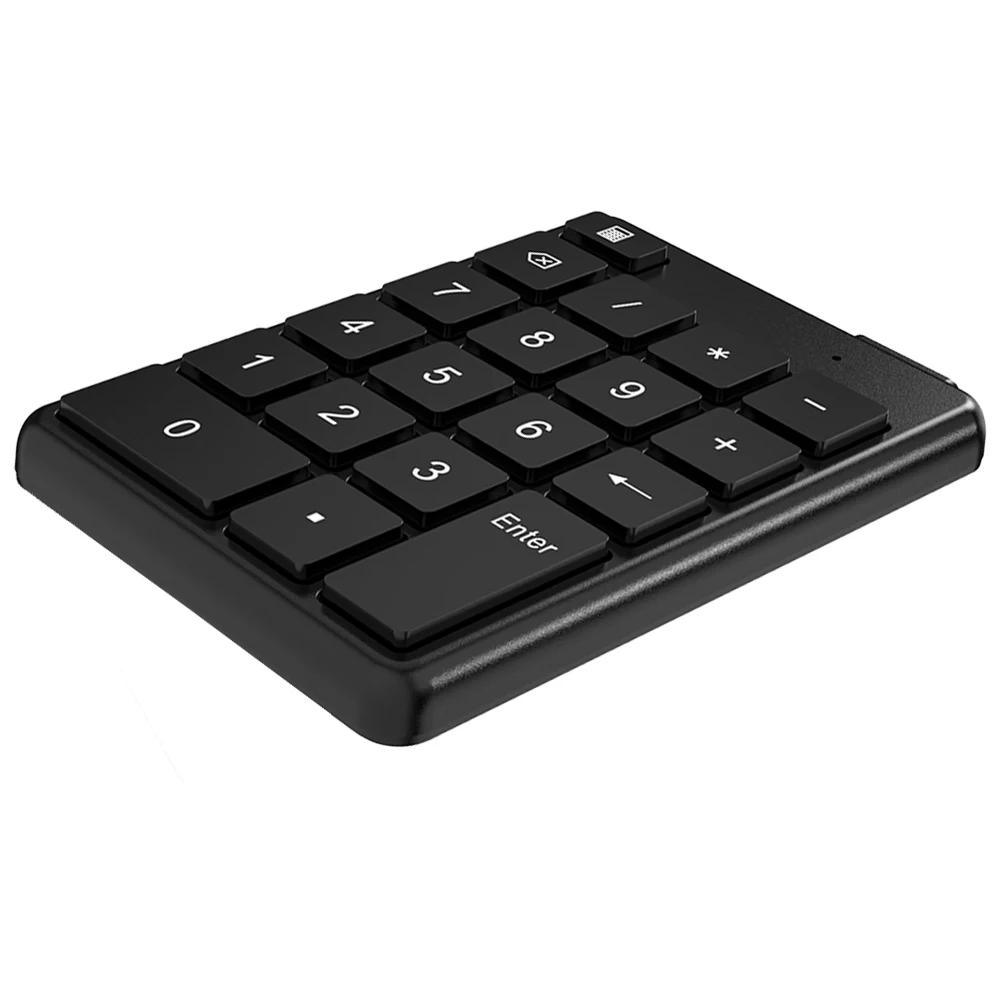 Number Pad Bluetooth-Compatible5.0 Portable Mini Financial Accounting Keyboard 19 Keys External Keypad for Laptop Desktop