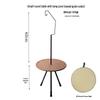 OEING Outdoor Camping Round Table with Lamp Pole