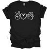 Peace Love Paws Tshit, National Pet Day Shirt, Cat Lover Tshirt, Dog Lover Tshirt (CA_US, Alpha, Small, Regular, Regular, 1, Black)