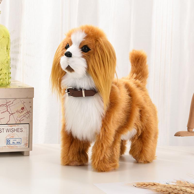 Plush Electric Toy Dog: Walking, Barking, Tail-Wagging, and Music with Induction Feature