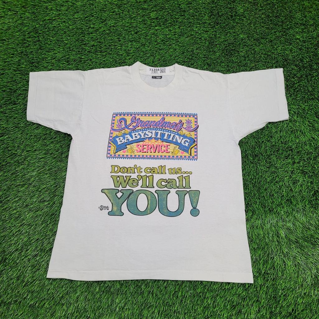 Vintage 80s Funny Grandma Shirt Womens Large 20x25 White