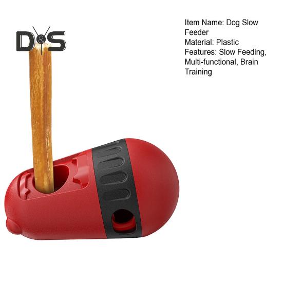 Dog Puzzle Feeder Dog Treat Dispensing Toy with Anti-choking Bully Sticks Holder Interactive Puppy Slow Feeder for Small Medium Large Dogs