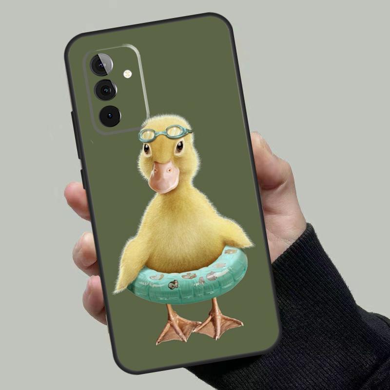 Cute Cartoon Duck Case For Samsung Galaxy A56 A36 A16 A33 A13 A23 A52 A32 A12 A54 A34 A14 A53 A15 A35 A55 A17