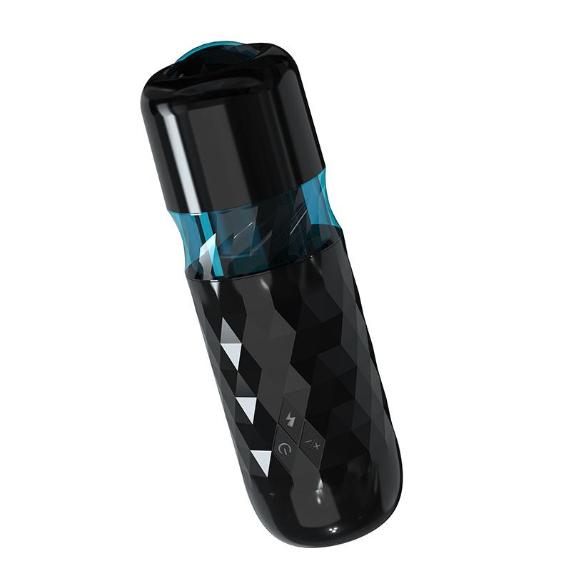 Men's Black Whirlwind Fully Automatic Insertion Male Cricket Aircraft Cup Electric Male Masturbation Device Sexual Products