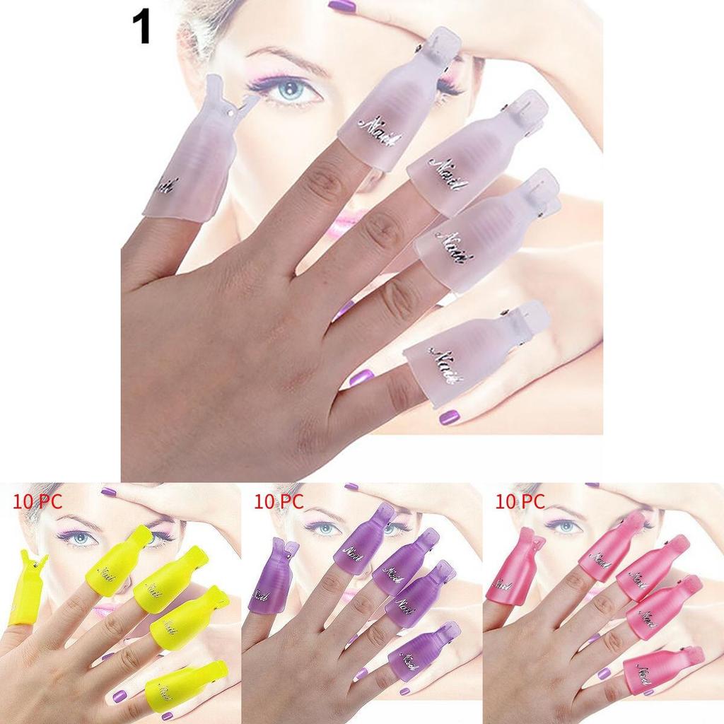 Clipes Profissionais para Remoção de Unhas com Material Plástico Leve para Uso Doméstico e Salões