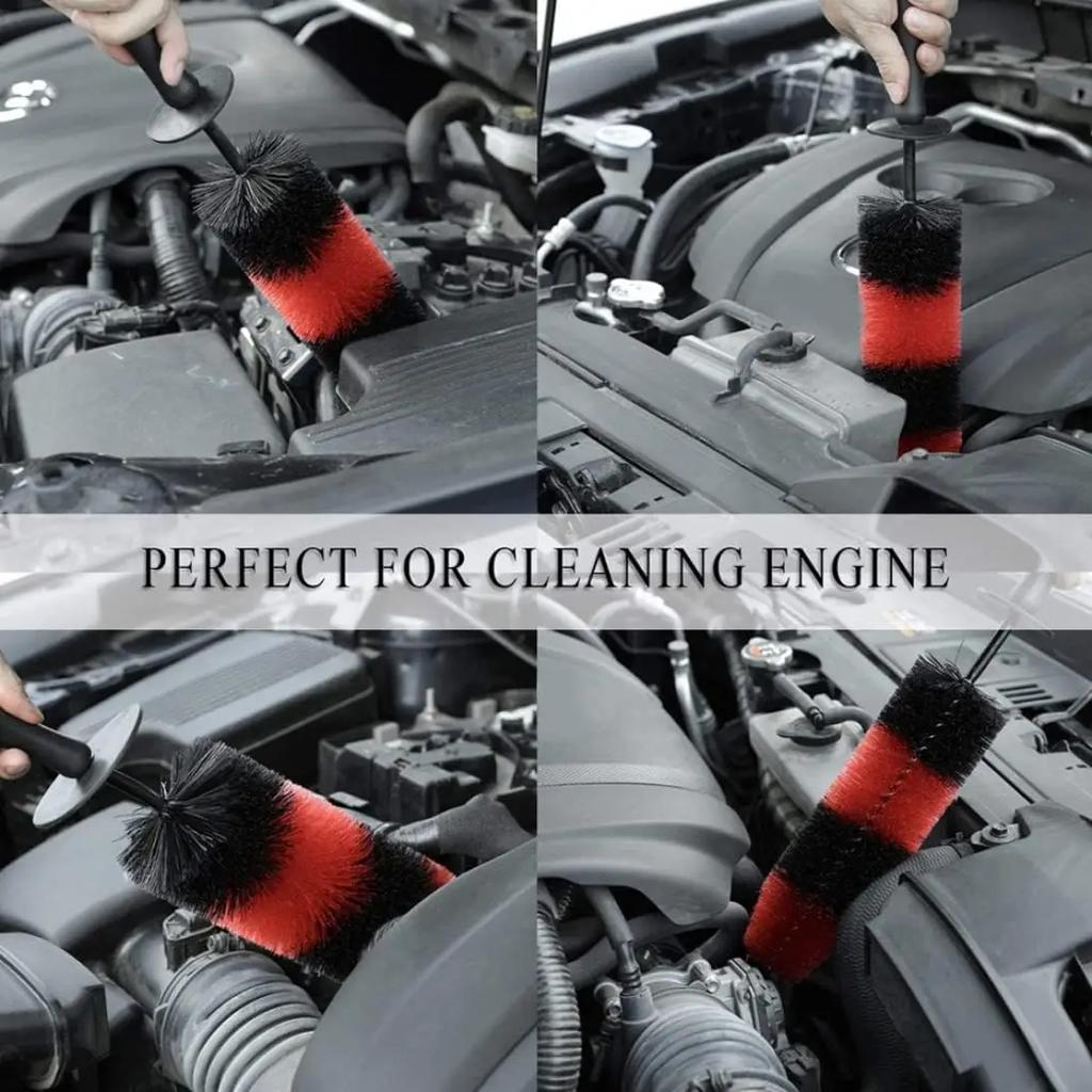 Car Wheel Brush, Soft Bristle Alloy Wheel Brush, Car Wheel Cleaning Brush for Wheels Rims Tips Vehicle Engine Motorcycles Towel