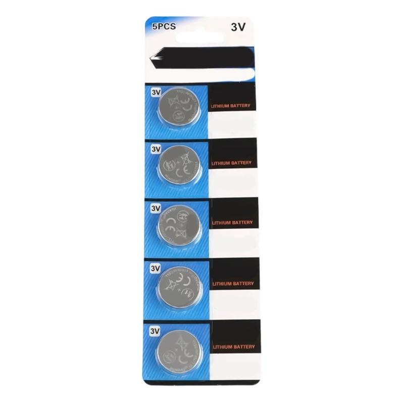 Set of 5pcs CR2032 3V Lithium Batteries Coin Cell Battery 160/200mAh Stable Power Supply In Watches and Small Devices