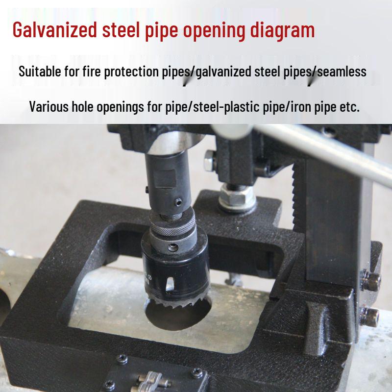 Steel Pipe Hole Cutter with Positioning Drill and Reamer for Iron and Galvanized Pipes