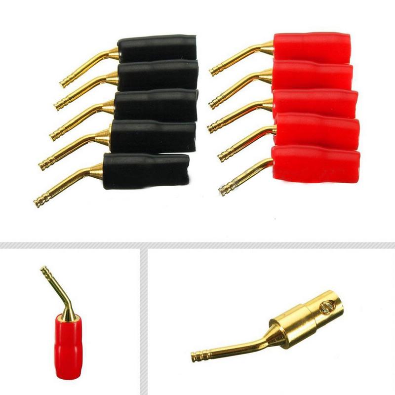 5pairs 2mm Banana Wire Cable Pin Plug Speaker Connector for Wire Cable Hifi