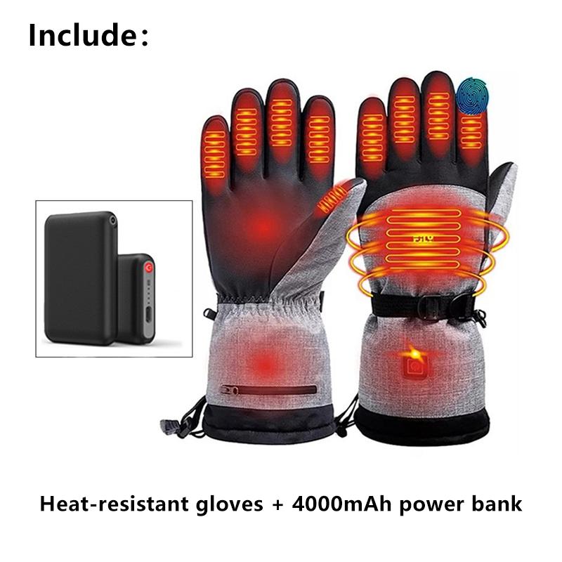 

1Pair Heated Gloves Electric Thermal Warmer Gloves Cycling Motorcycle Bicycle Ski Outdoor Activities Equipment Cotton Waterproof чёрный