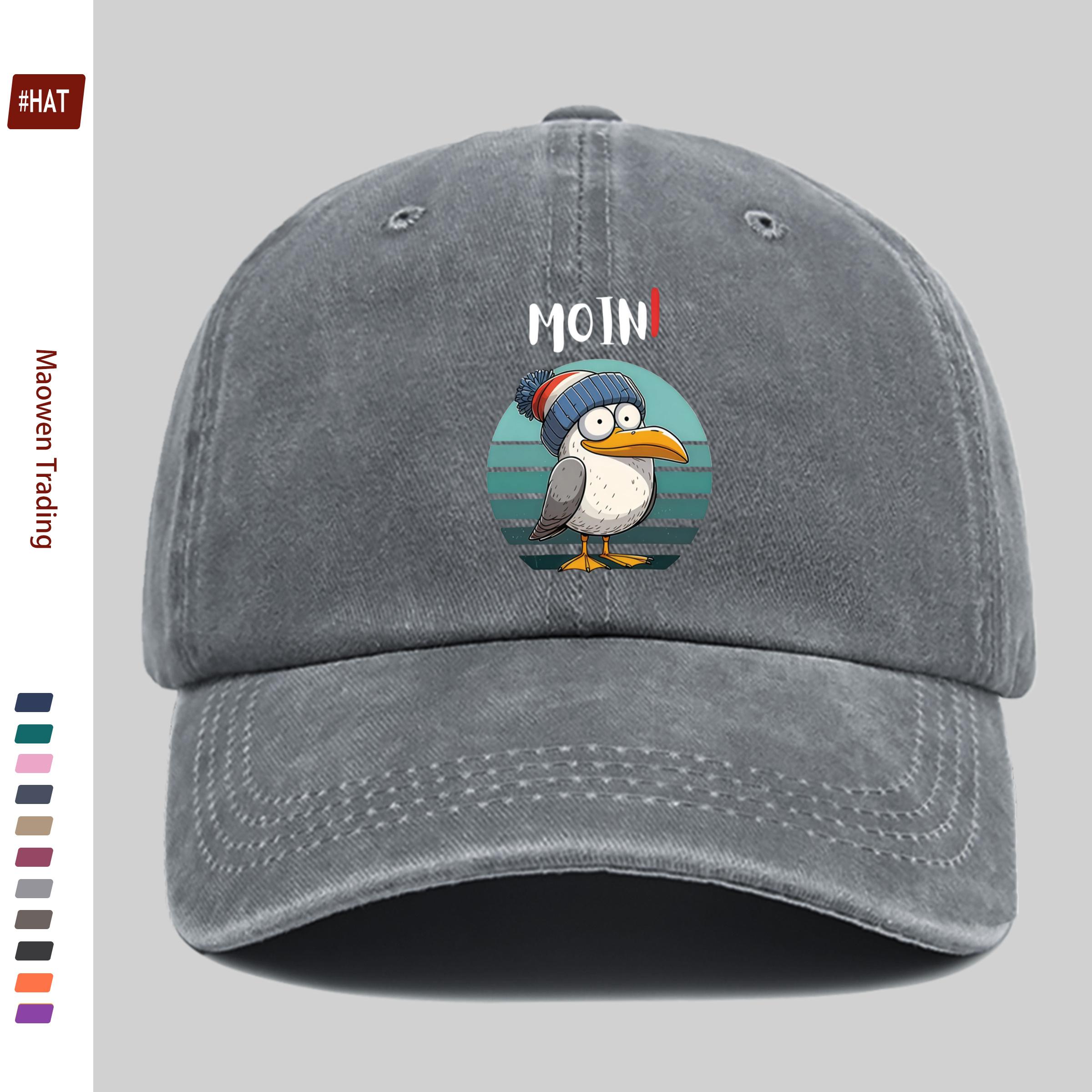 pc MOIN Seagull Print Trucker Cap for Men  Women  Adjustable Buckle Strap Lightweight Vintage Baseball Hat with Seagull Sui 1pc