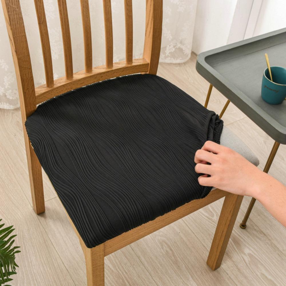 New Anti-slip Dining Chair Cover Soft Elastic Seat Cover Washable Thicken Fabric Chair Slipcover For Office Home Seats