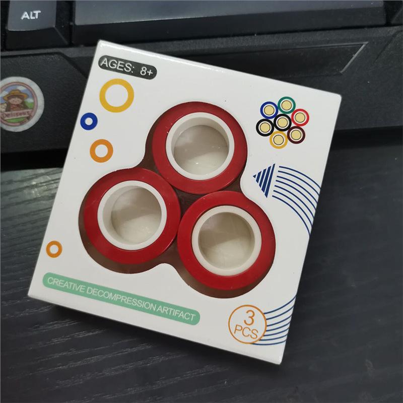 TikTok Celebrity Magnetic Gyro Ring: Adult Decompression & Anti-Anxiety Toy