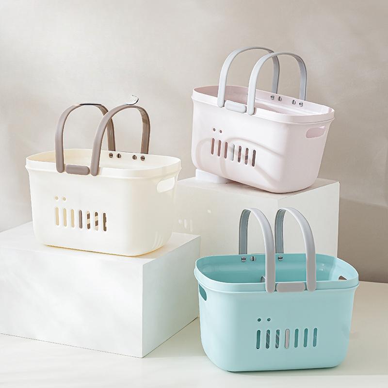 Bathroom Storage Wonder: Hand-held Hollowed-out Bath Basket, Dormitory Shower Basket, Shampoo and Toiletries Basket
