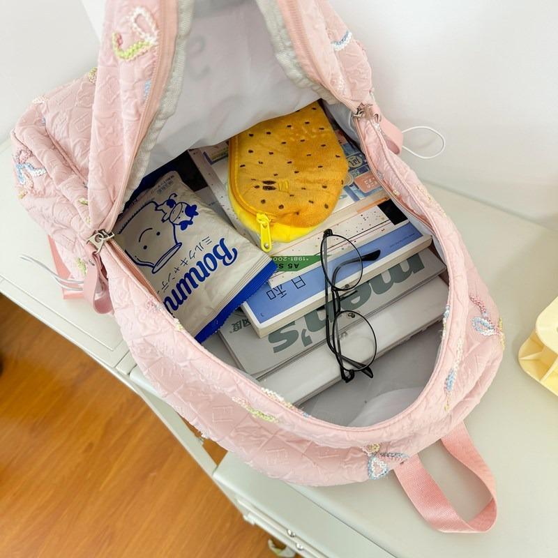 New high-value, fresh and sweet candy-colored bow backpack, lightweight backpack for junior high school students