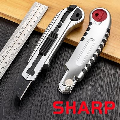 Plastic PP Paper Cutter Knife with 5 Pieces SK5 Blades 5pcs Blades Quick Change Blade Utility Safe Lock Box Paper Knife Cutter