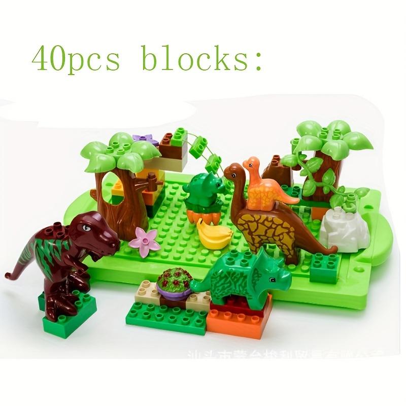 

40 шт. набор для сборки на тему динозавров, легко собирать, большие блоки, творческие игры, идеально подходят для подарков на Хэллоуин, День благодарения и Рождества