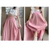 Spring Summer A Line High Waist Pants Skirt Women Trend Fashion Japanese Culottes Casual Loose Ice Silk Wide Leg Pant
