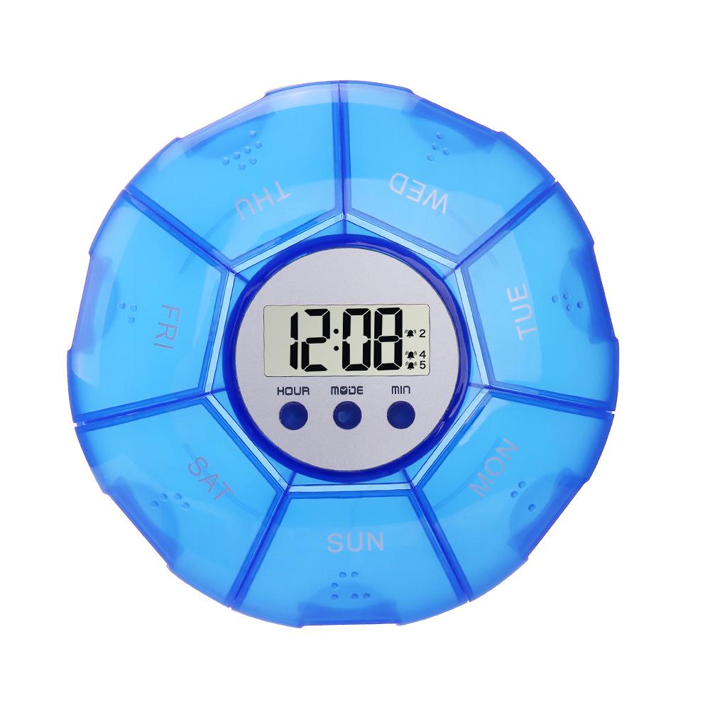 Portable 7-Compartment Weekly Pill Box with Electronic Sealed Design