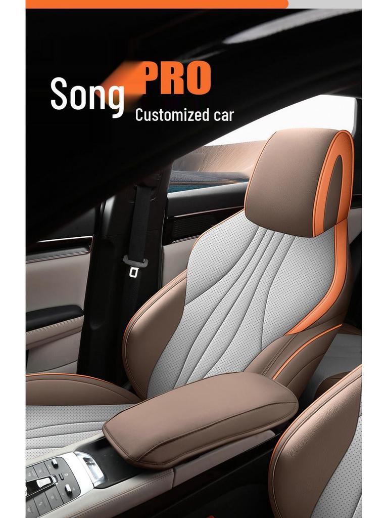 Song PRO Cartoon Leather Car Seat Cushion, Five-Seat Model, All-Season Use