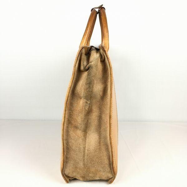 DRAWER Thick Leather Document Briefcase Business Bag Brown(USED)