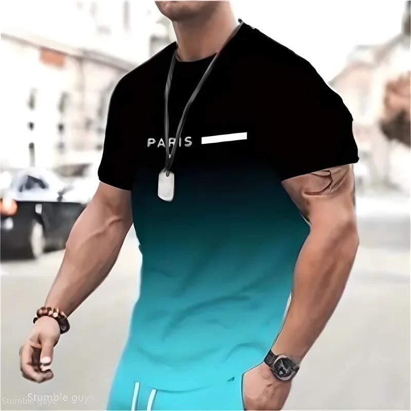 Summer men s fashionable casual anime T-shirt 2XS