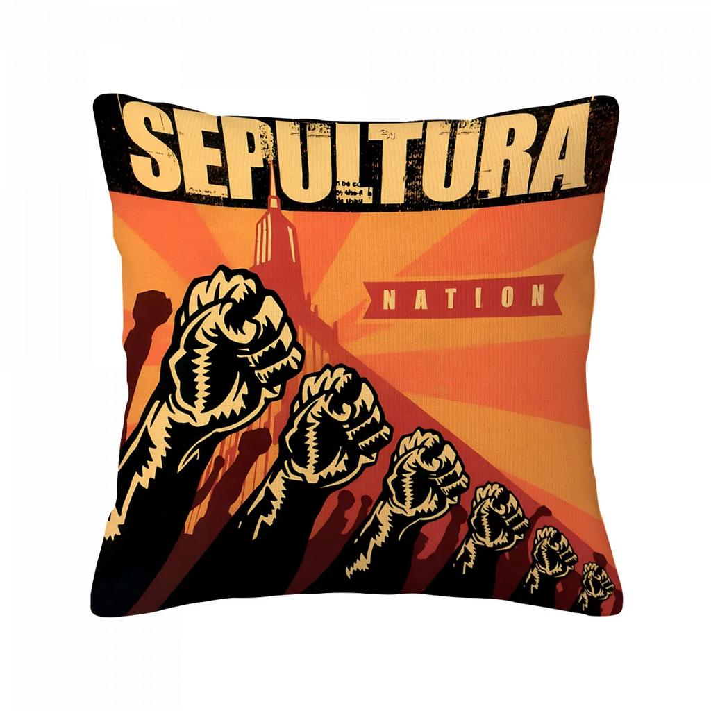 S-Sepulturas Heavy Rock Band Pillowcase Decorative Cushion Covers For Living Room Cushions Personalized Gifts Cover Pillow Anime